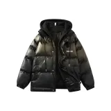 Черный хлопковый пуховик