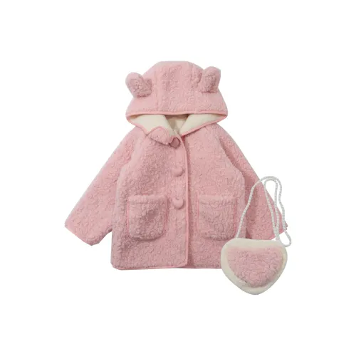 SHIBU Tongyiyuan Сердце С флисовой подкладкой Пальто Розовый Предшкольные Куртки