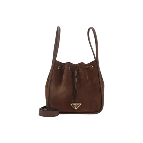 PRADA Замша Сумка Стандартная Женская Коричневая