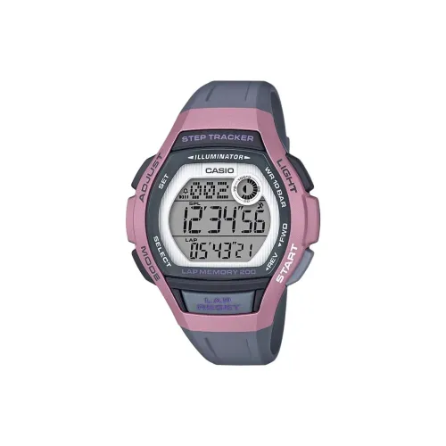 CASIO STEP Tracker Collection Кварцевый механизм Пластиковый ремешок Часы Женские Серый циферблат