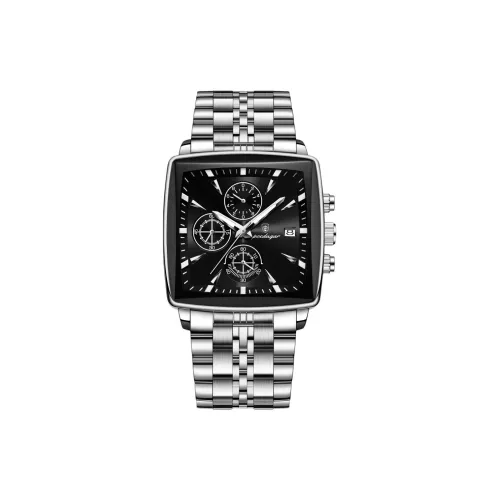 POEDAGAR Кварцевый механизм ремешок из нержавеющей стали мужские часы многоцветный циферблат