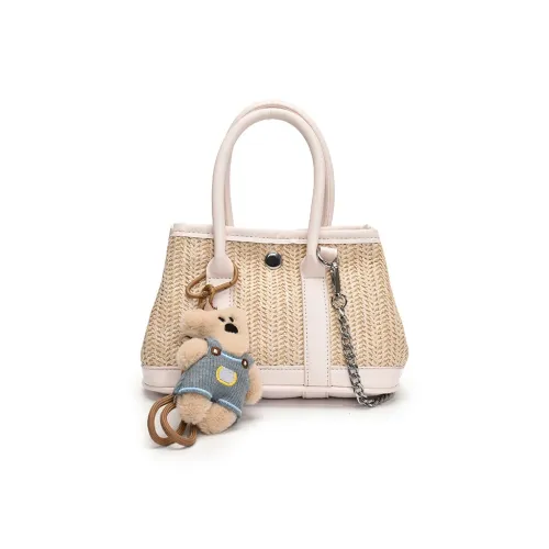 DIFFERENT FACES ПУ (полиуретан) Соломенная плетеная через плечо сумка Женская белая