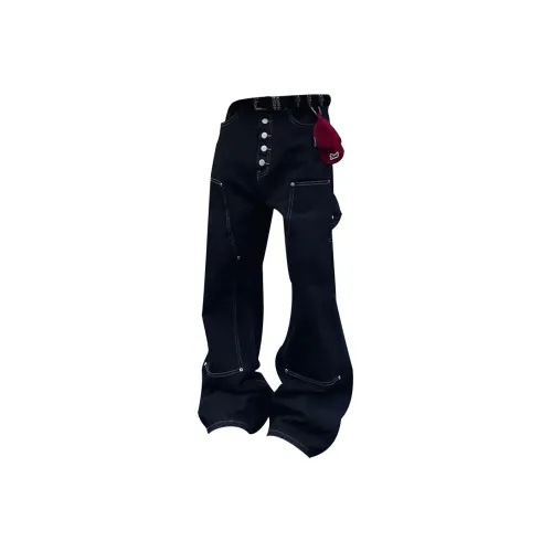 YICHEN Черные Унисекс Карго Брюки