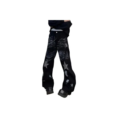 CARQ Черный Унисекс Джинсы