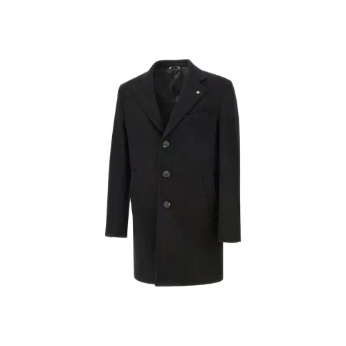 Manuel Ritz Черное Мужское Пальто