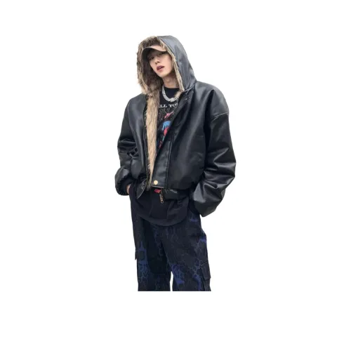 WUHA CREW Кожа Куртка Унисекс