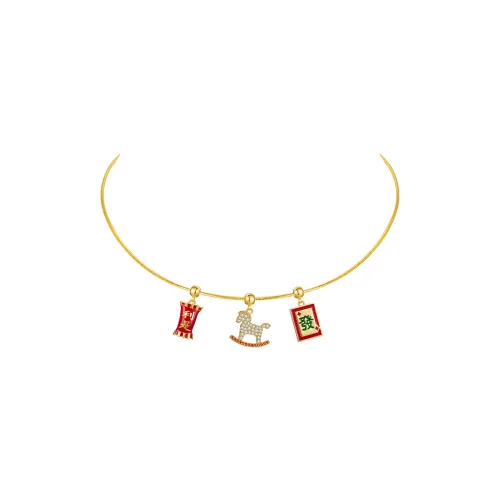 ZEGL Медное покрытие ожерелья из 14 каратного золота женские