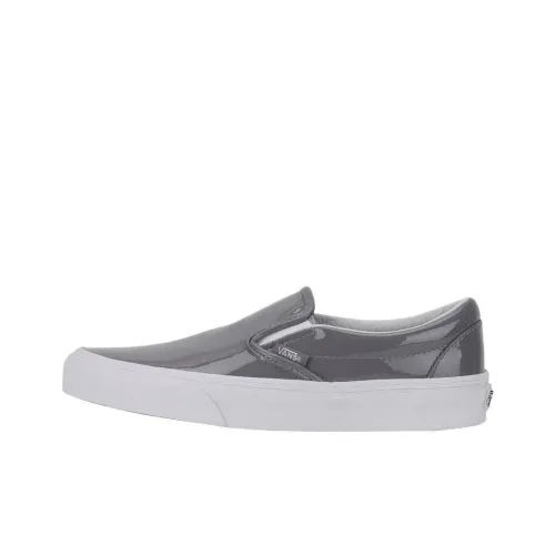 Vans CLASSIC Slip-On Дышащие Низкие Кроссовки для Скейтбординга Мужские Серые