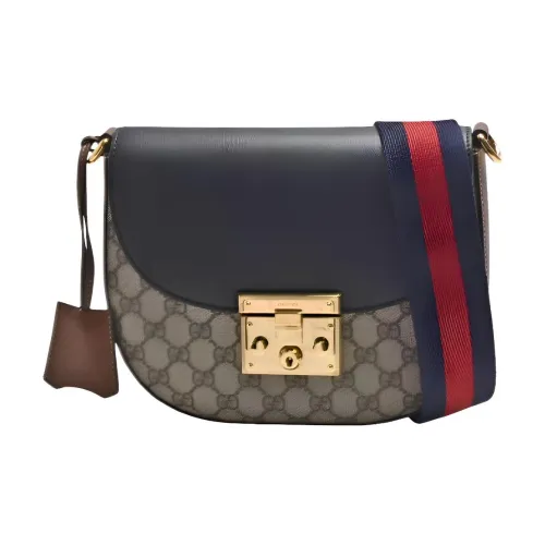 GUCCI Canvas Сумка через плечо Сумка на плечо Женская Бежевая и Черная