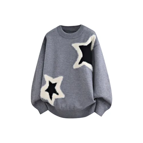 TSGM Круглый вырез Вязаная модель Свитер Унисекс