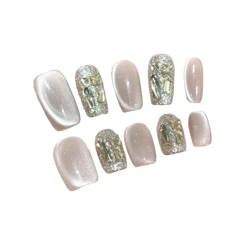 XNTX Наклеики для ногтей False Nail Короткий Квадрат MID Длина (размер в длину) Укороченный Cool Color Series Nude Instagram Style