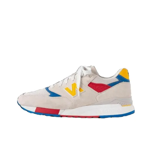 New Balance NB 998 Устойчивый к истиранию Дышащий Низкий Топ Беговые кроссовки Унисекс Бежевый