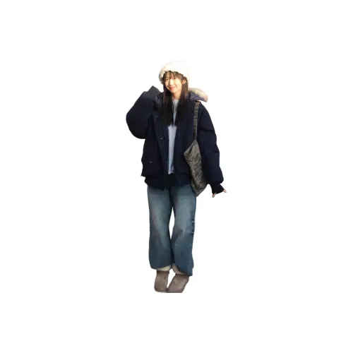 PAZZO The Модель'S Одежда относится к Темно-синим Цветам Family Женские Пуховики