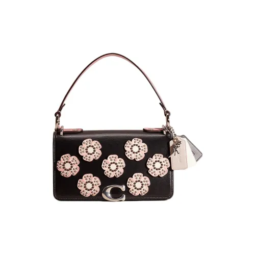 COACH Bandit Телячья кожа Сумка через плечо Средняя Женская Черная