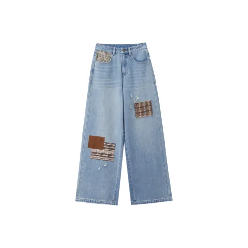 Giordano 62 Светло-Синий Деним Женские Джинсы