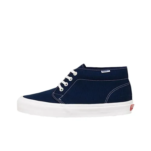 Vans Chukka Boot Амортизация Износостойкий MID Топ Скейтборд Кроссовки Унисекс Синий