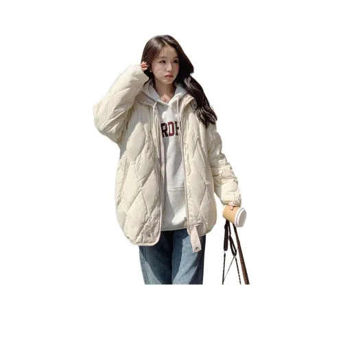 ZVJH Экрю Женские пуховики