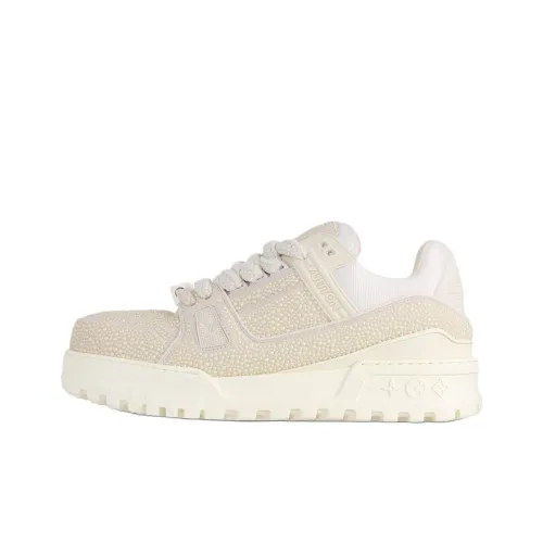 LOUIS VUITTON Trainer Maxi Low Топ Скейтборд Кроссовки Унисекс Экрю