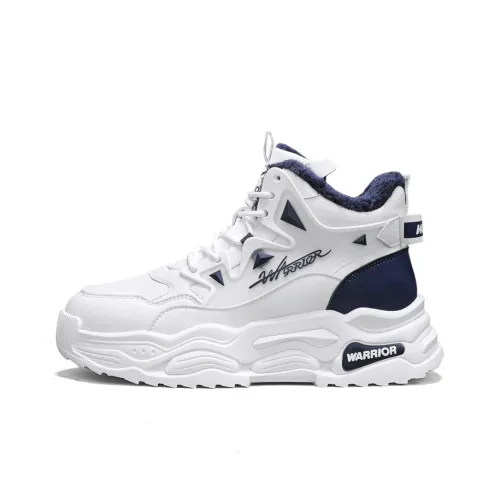 Warrior Толстая подошва Высокие кеды Белый Темно-синий с флисовой подкладкой Мужской