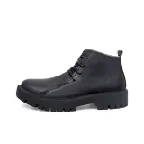 Черные утепленные туфли