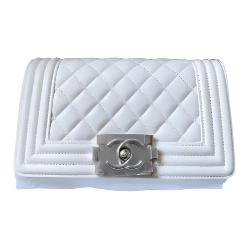 CHANEL LEBOY Телячья кожа Сумка через плечо Маленькая сумка на плечо Женская Белая
