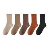 [Носки до колена 18 см] Хаки + Верблюжий + Кофейный + Карамельный + Черный