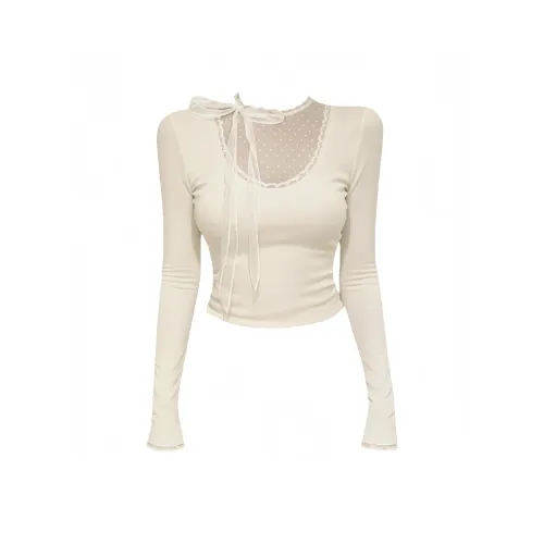 Aimilian Экрю Женские T-рубашки