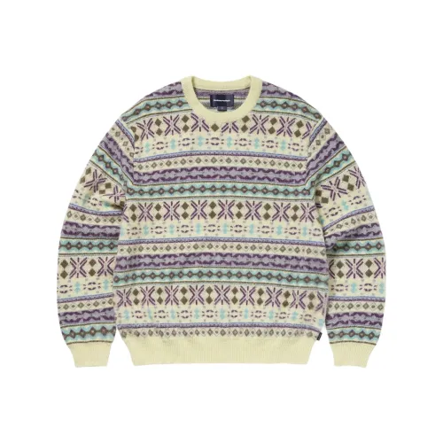 Thisisneverthat Fw25 Fair Isle Knit Sweater Lemon Sweater Unisex Thisisneverthat Fw25 Fair Isle Вязаный свитер Лимонный свитер Унисекс