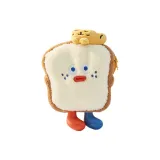 Плюшевый кошелек в виде монеты с изображением кошки и тоста