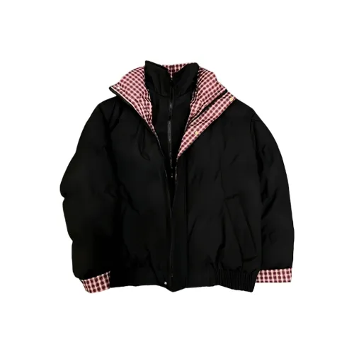 CHENMU Черный Красный Клетка Унисекс Пуховики