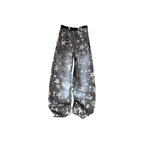 SNEIKLAU Камуфляж Унисекс Джинсы