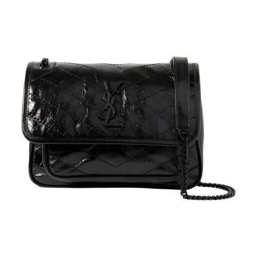 SAINT LAURENT Телячья кожа Сумка через плечо Мини Женская Черная