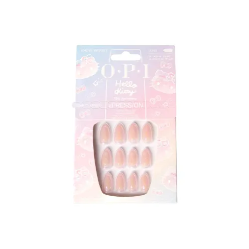 OPI x Hello Kitty SHINE Brightly False Nail Almond Silver Pink Solid Color Cute 30 Pack