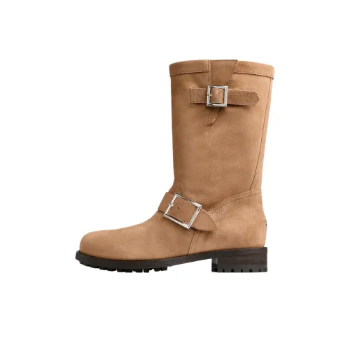 Jimmy Choo Biker Mid Ankle Boots Женские Коричневый