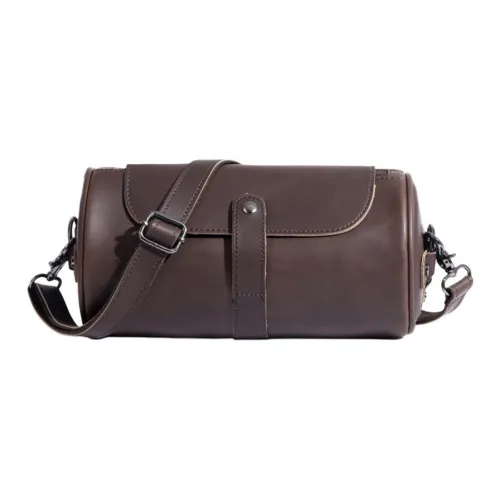 KONADCT Синтетическая кожа Сумка через плечо Стандартная Унисекс Кофейного цвета