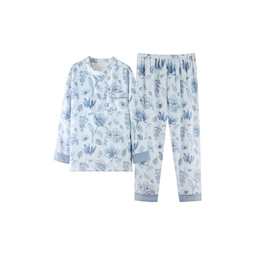 XIAFENYAN Синий Женские Пижамные Комплекты