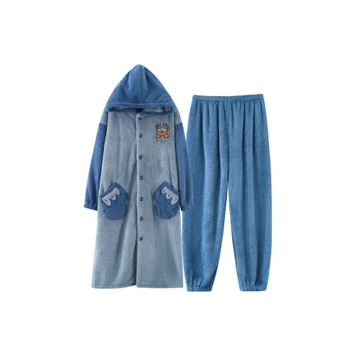 MADALLO Синий Мужской Банные халаты