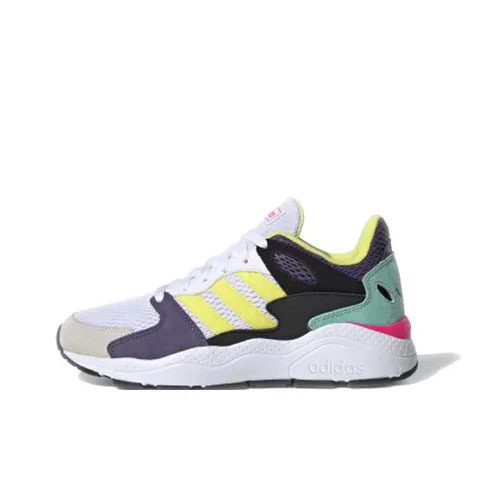 ADIDAS NEO Crazychaos Амортизация Низкий Топ Беговые кроссовки Женские Зеленый Желтый Фиолетовый