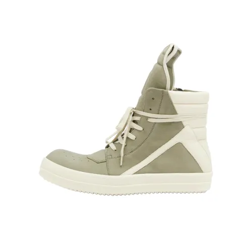 RICK OWENS совместный бренд RO Geobasket Высокие Кроссовки для скейтбординга Мужские Зеленые