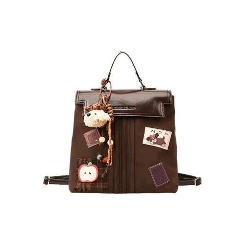 Juju Jimmy ПУ (полиуретан) Рюкзак Женские Кофейно-коричневый