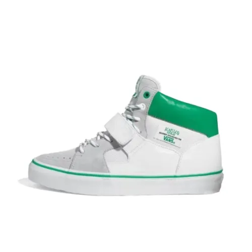 VANS Moda Hi Устойчивые к истиранию Высокие Кроссовки для скейтбординга Унисекс Серый Зеленый