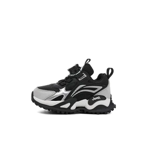 Jeep Легкий Амортизирующий Противоскользящий Низкий Топ Беговые Кроссовки Черный Серый Детский