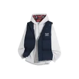 Темно-синий [Многослойная версия - Бело-серый свитшот с вереском]