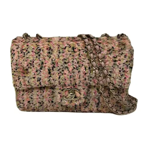 CHANEL Блестки Сумка через плечо Сумка на плечо Женская Розовая и Черная