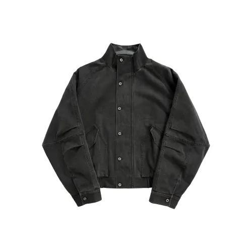 EODUP Выстиранный Черный Мужские Куртки