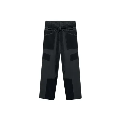 ZARA Дымчато-серый Женские Карго Брюки