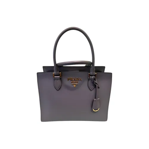 PRADA Кожа Сумка Женская Серый Фиолетовый