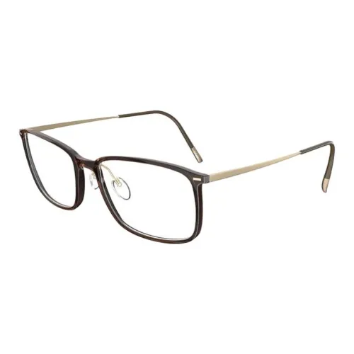 SILHOUETTE Titanium Квадратные Очки с диоптриями Унисекс Черный Золото