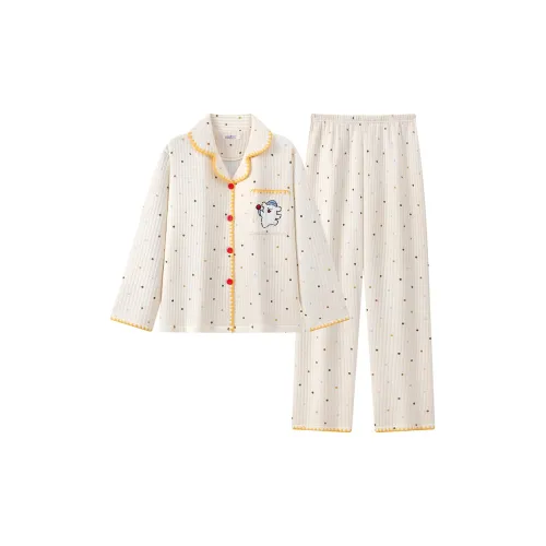 HANQIANNUO Осенне-зимняя пижама Утолщенная Женская Верхняя одежда Готовая Термическая