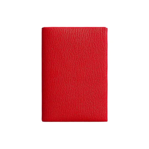 HERMES Calvi Duo Mysore Шевро Картхолдер Женские S3 Руж De Coeur Сердце Красный